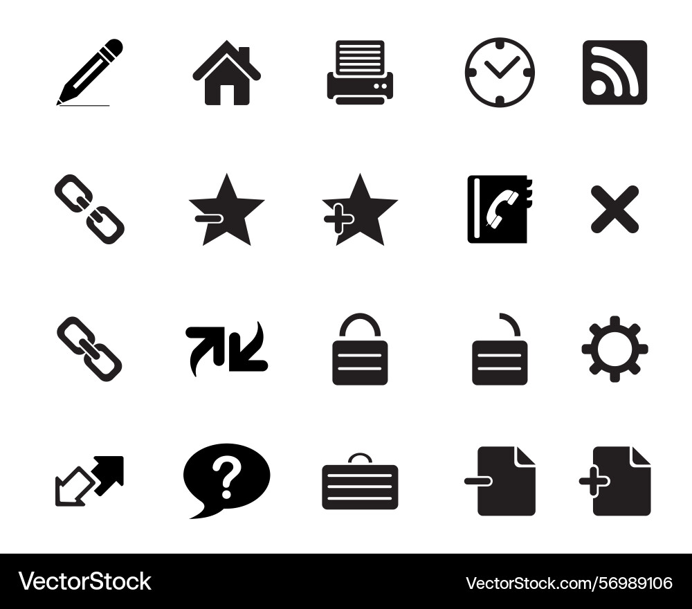 Web-Symbol kontaktieren Sie uns Icons Vektorbild