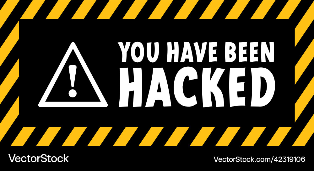 You have been hacked hacker icon or pictogram Vector Image