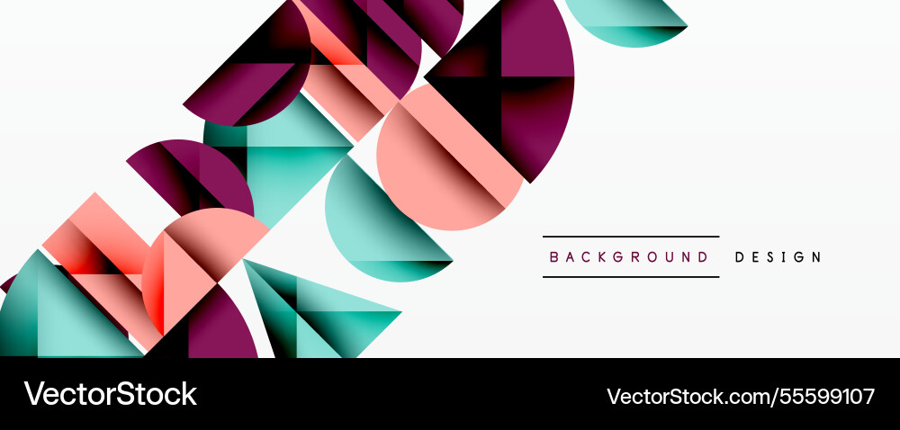Abstract geometric background with layered Vector Image