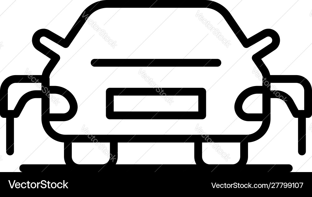 Dual charge electric car icon outline style Dual charge electric car icon outline style vector image