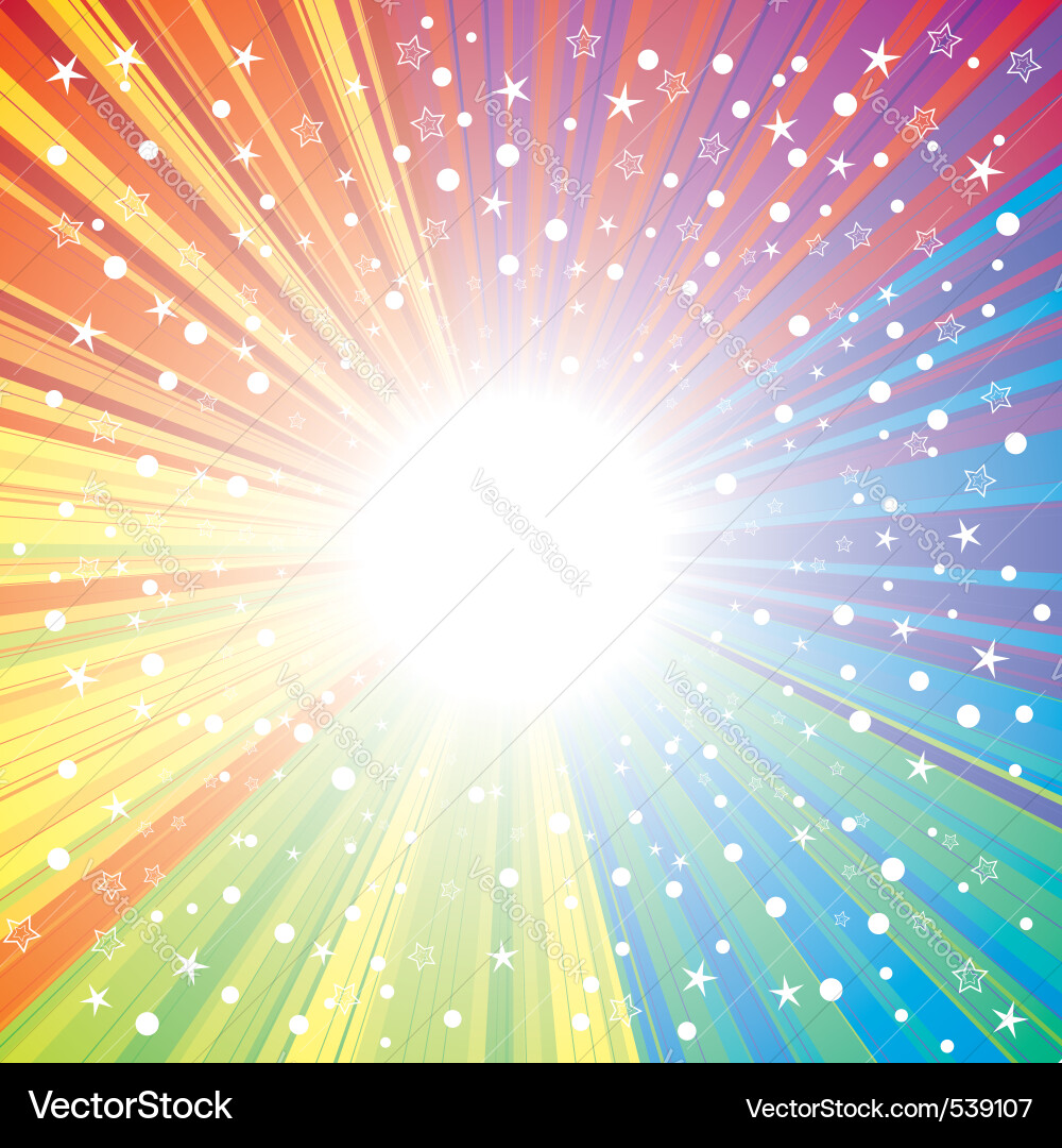 Dynamic Colorful Starburst Background Vector Image