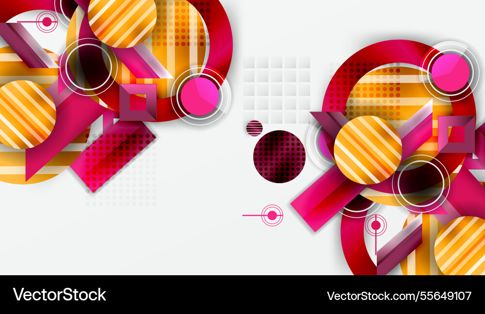 Dynamic complex geometric abstract background Vector Image