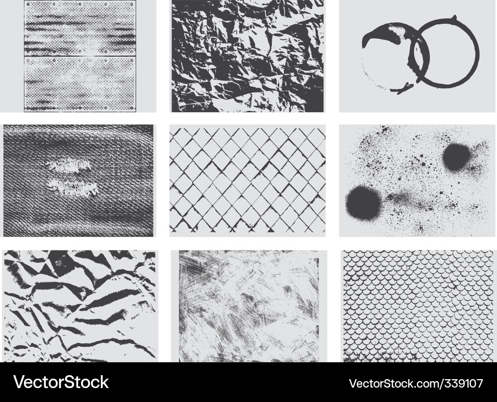 Grunge Texture Set Vector Image