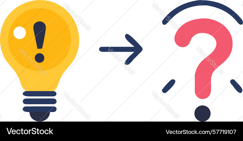Idea question icon lightbulb to mark vector image
