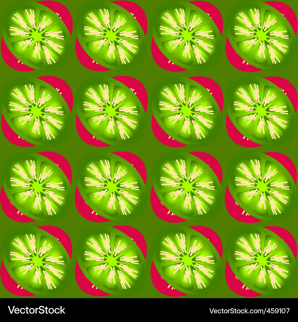 Kiwi Slice Pattern Vector Image