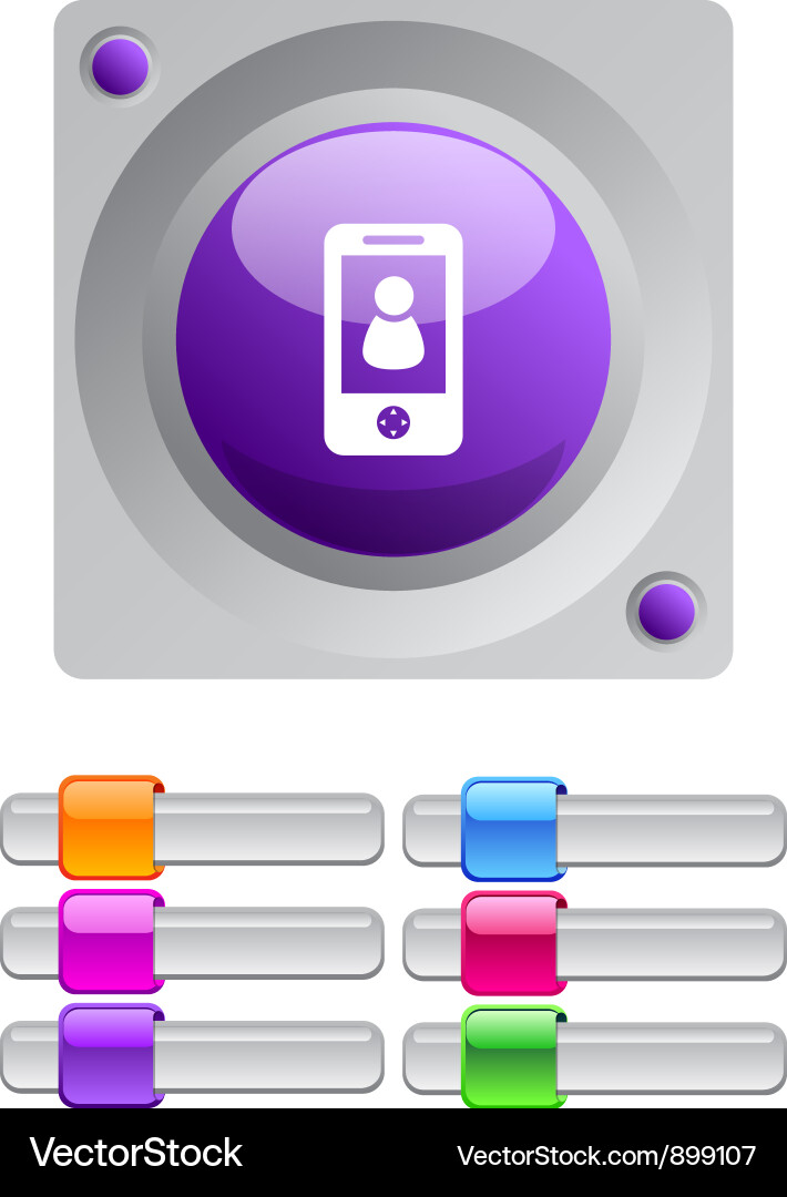 Person color round button Vector Image