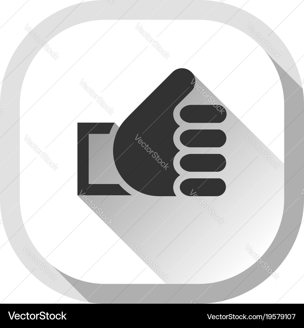 Thumb up gray button Vector Image