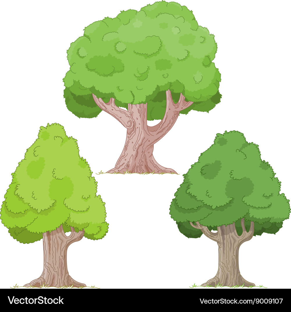 Tree Set Collection vector image