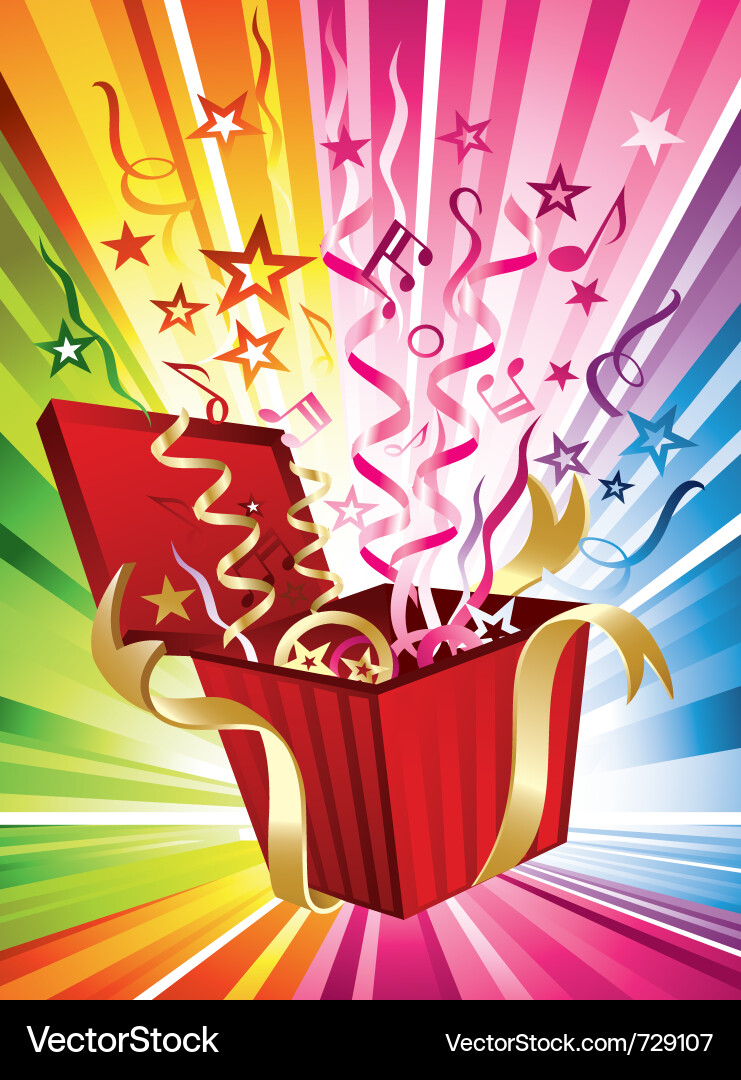 Verbrennendes Geburtstagsgeschenk Vektorbild