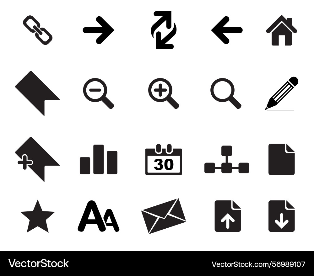 Web icons set symbol flat editable Web icons set symbol flat editable vector image