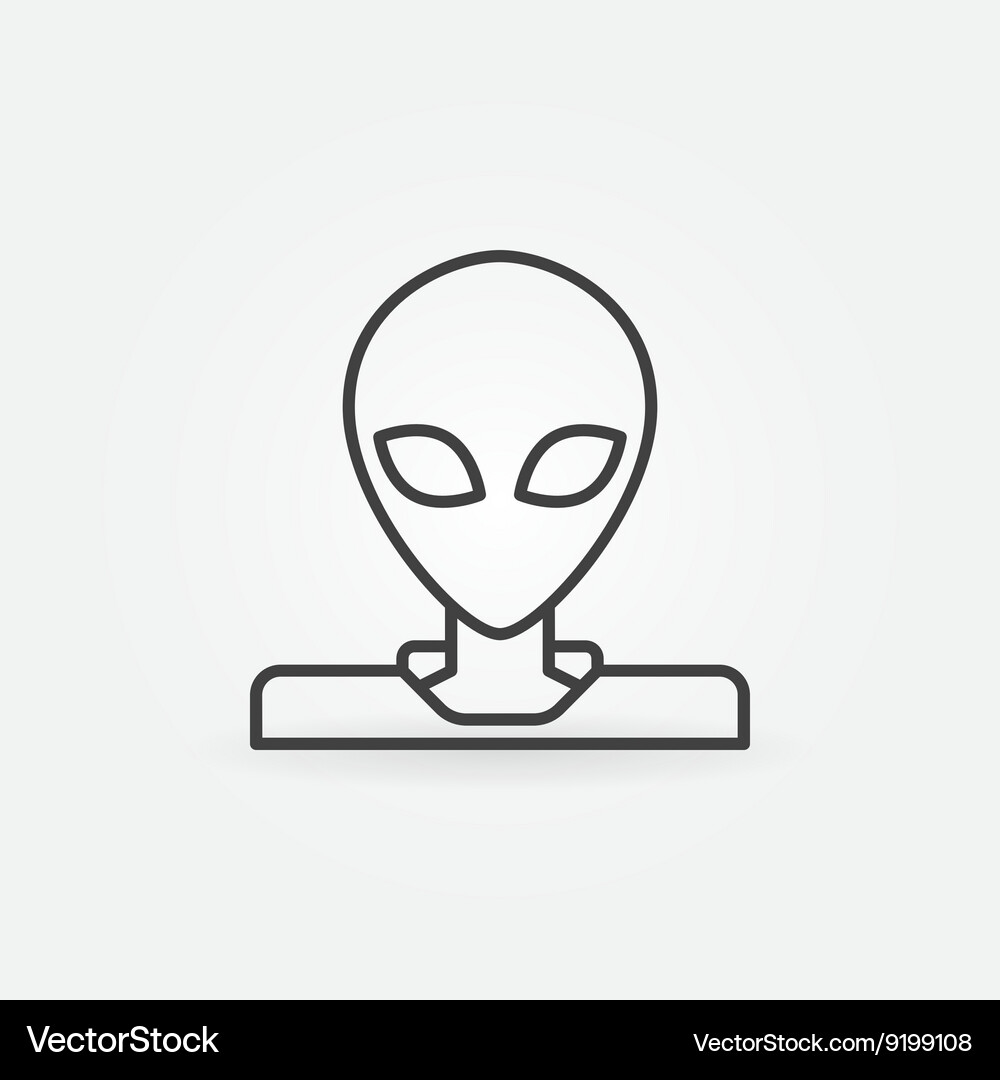 Alien linear icon Vector Image