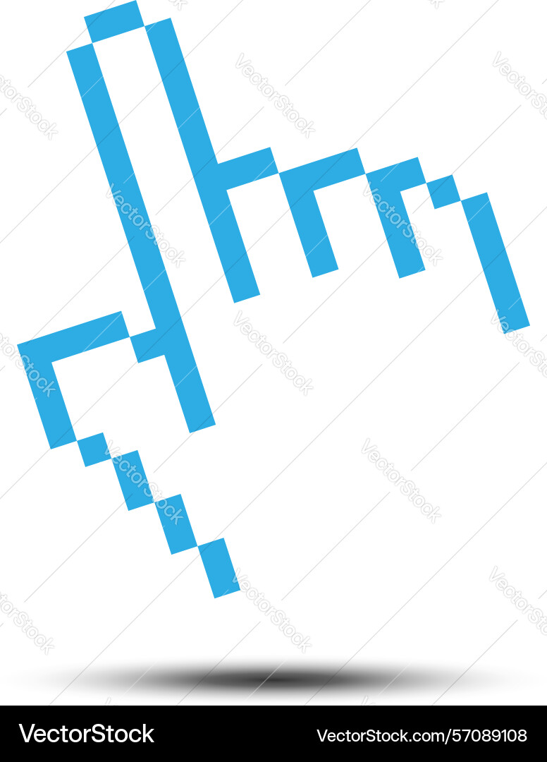 Cursor-Pointer-Symbolvorlage auf den Finger Pixel Cursor-Pointer-Symbolvorlage auf den Finger Pixel vektorbild