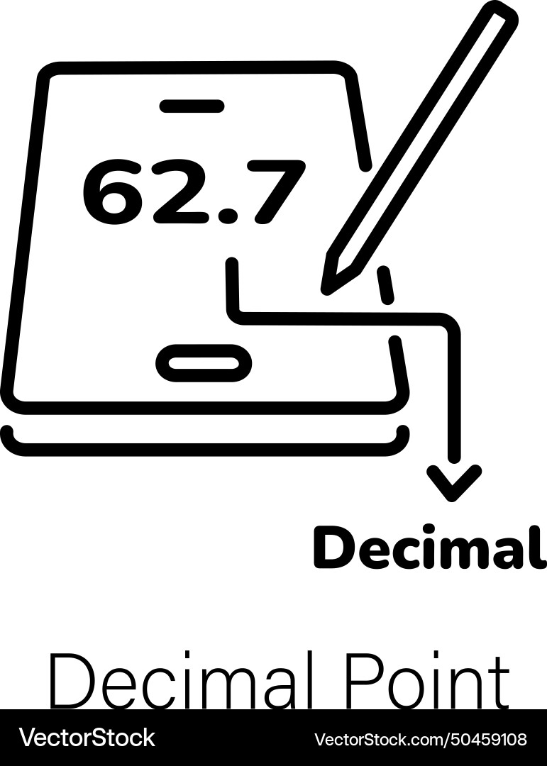 Decimal point vector image