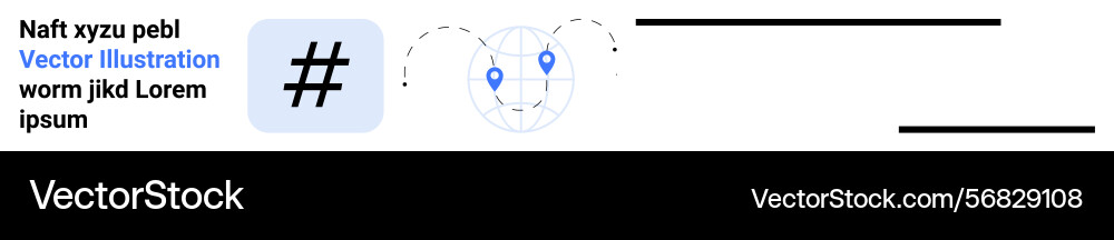 Metadata tag with map location markers Metadata tag with map location markers vector image