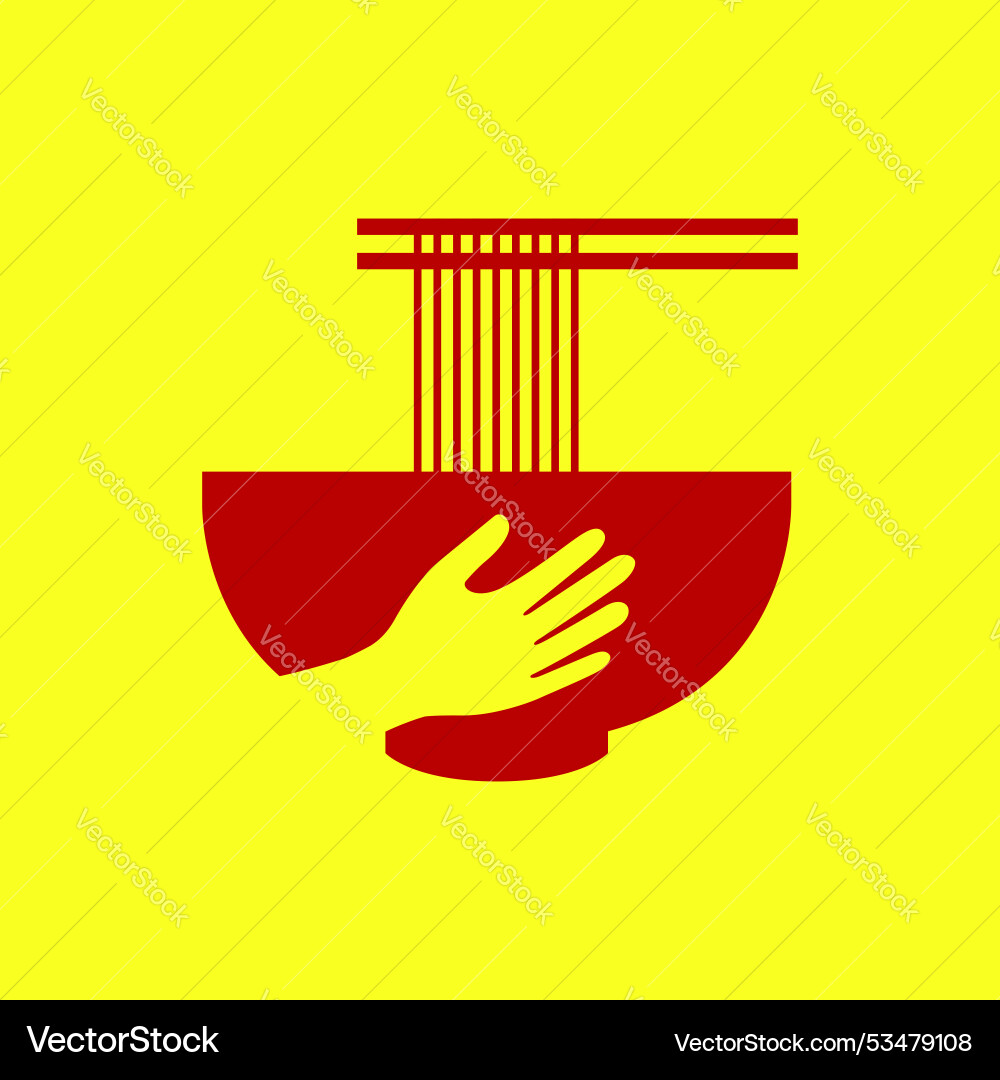 Ramen bowl restaurant noodle modern logo design Ramen bowl restaurant noodle modern logo design Vector Image