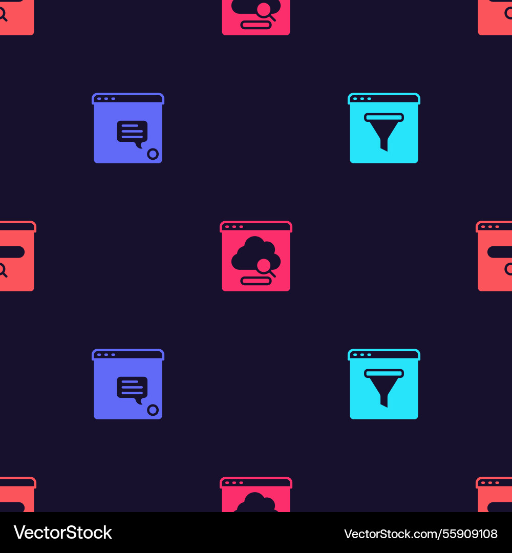 Set browser window new chat messages notification Set browser window new chat messages notification vector image