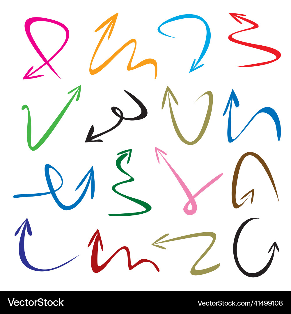 Set of color arrows vector image