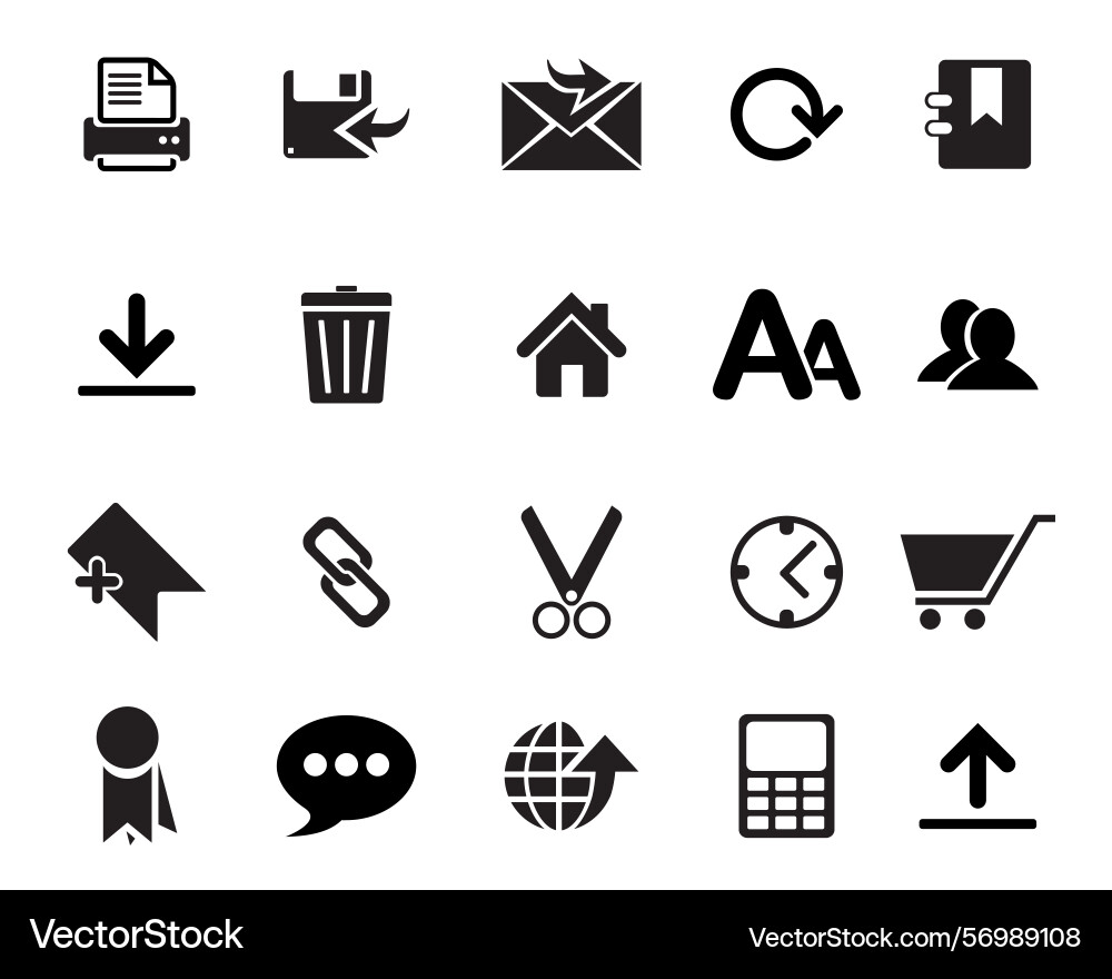 Web icons set and communication Web icons set and communication vector image
