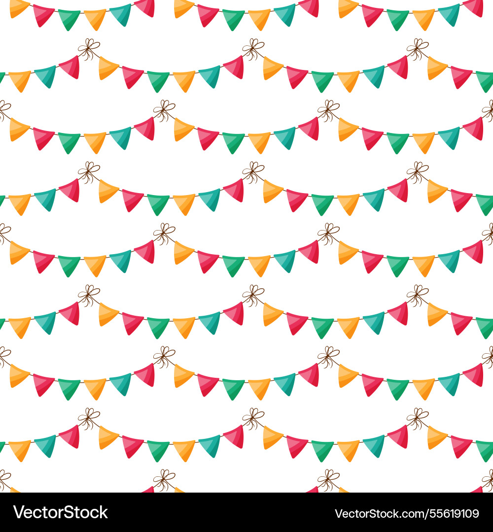 A festive seamless pattern of colorful flags A festive seamless pattern of colorful flags vector image