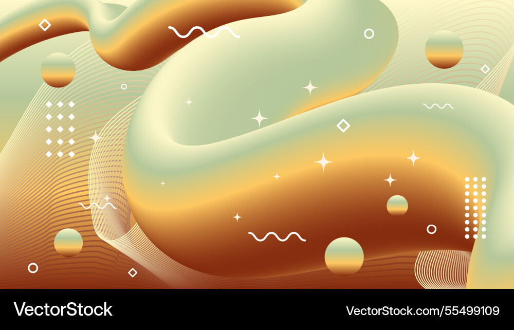Abstract modern background of flowing element vector image