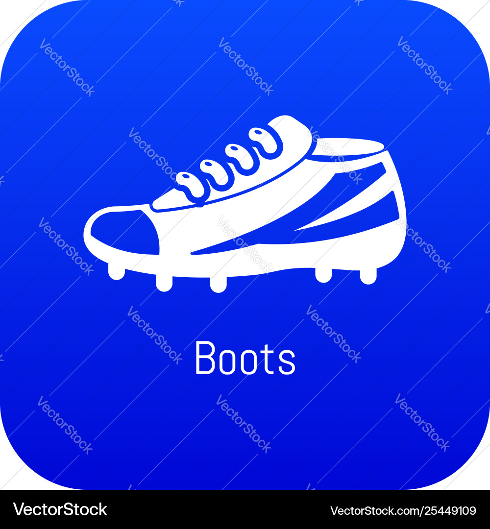 Football boots icon blue Football boots icon blue vector image