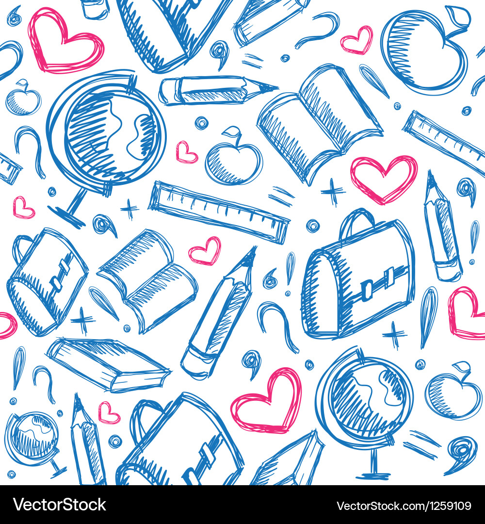 School pattern Royalty Free Vector Image - VectorStock