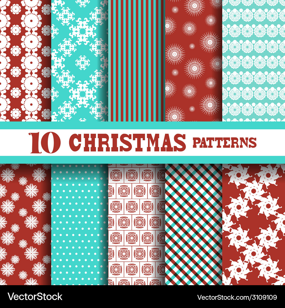 Seamless patterns set Vector Image
