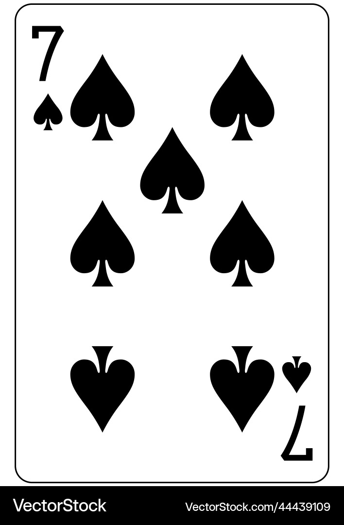 Seven of spades Royalty Free Vector Image - VectorStock