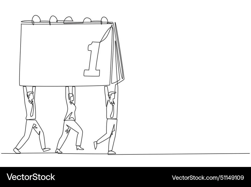 Single continuous line drawing a group Single continuous line drawing a group vector image