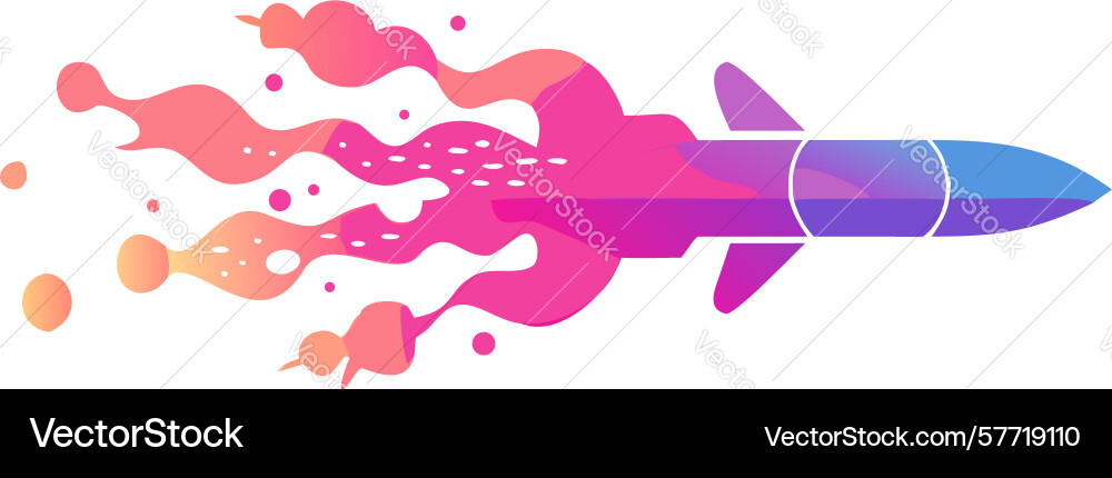 Abstract fish shaped rocket dynamic design Vector Image