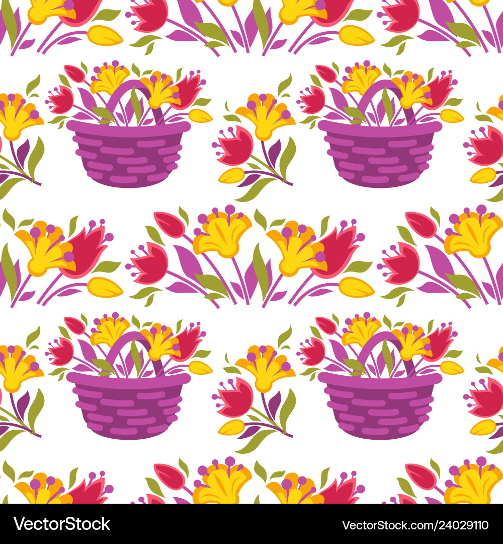 Background seamless pattern with spring Background seamless pattern with spring vector image