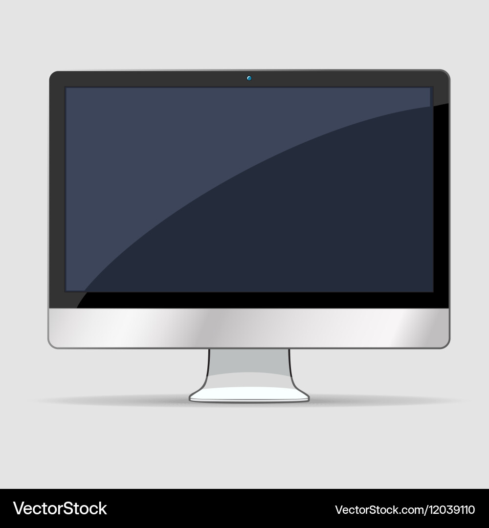 Computer display icon vector image