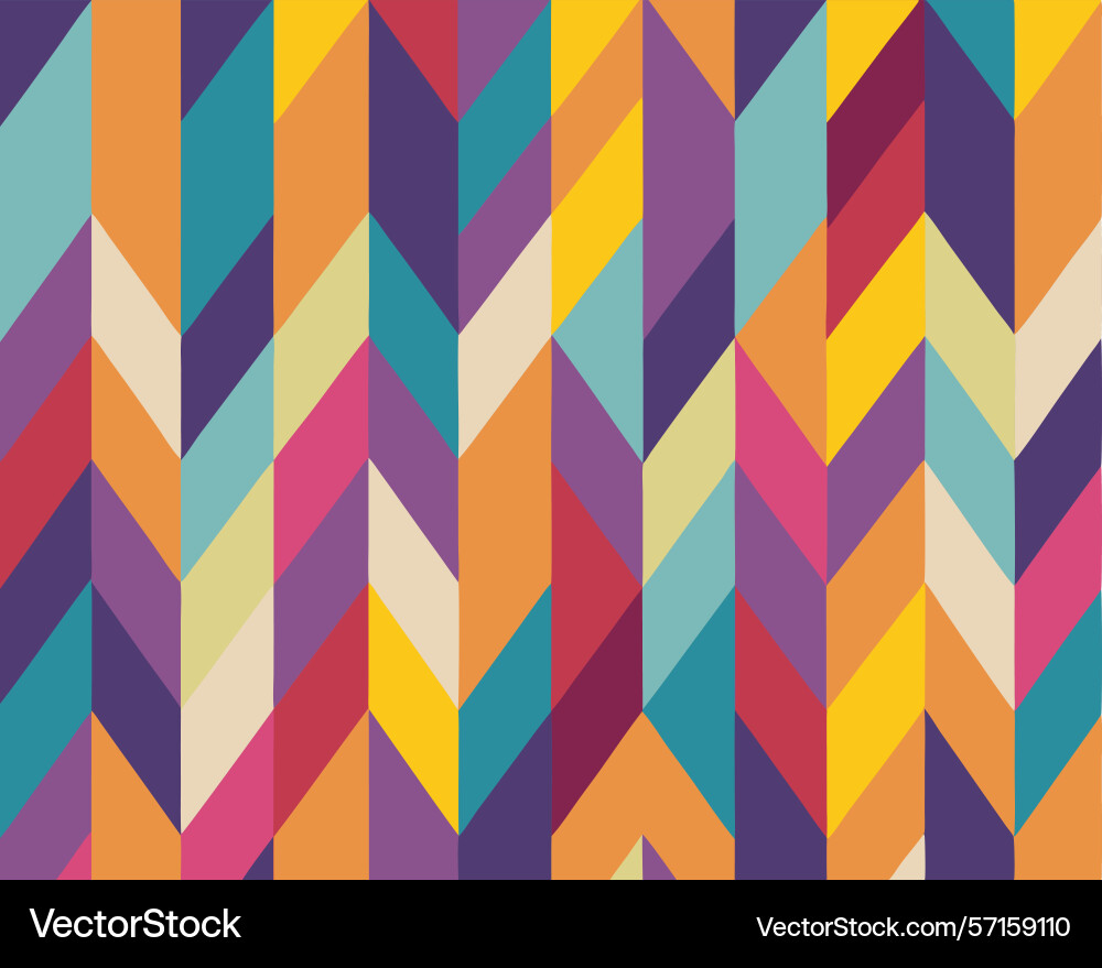 Geometric pattern with colorful triangles Vector Image