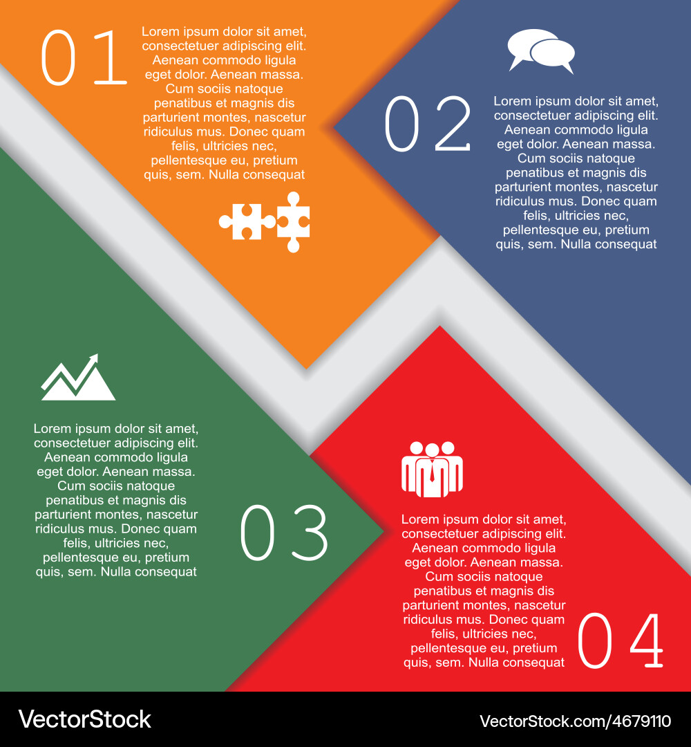 Infographic report template with text and icons vector image