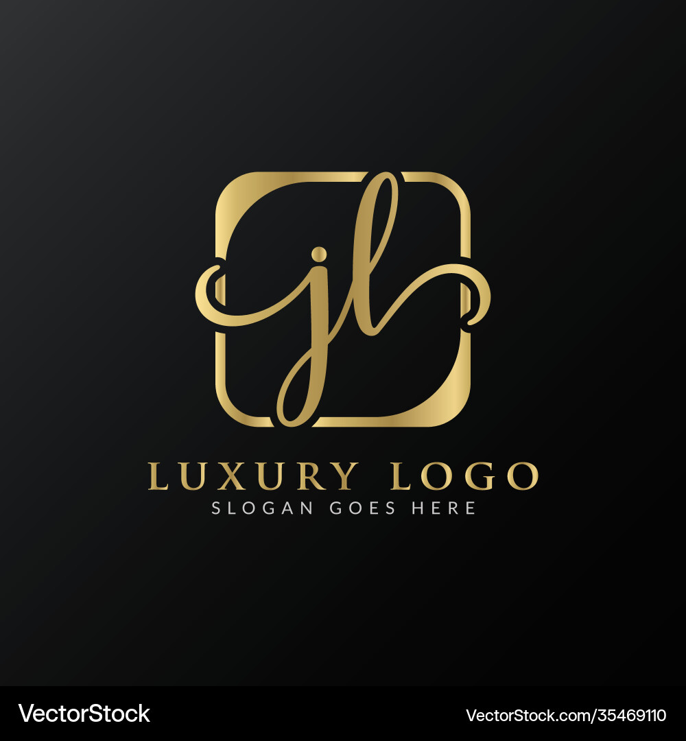JL Initial Logo - Luxury Monogram Vector Image