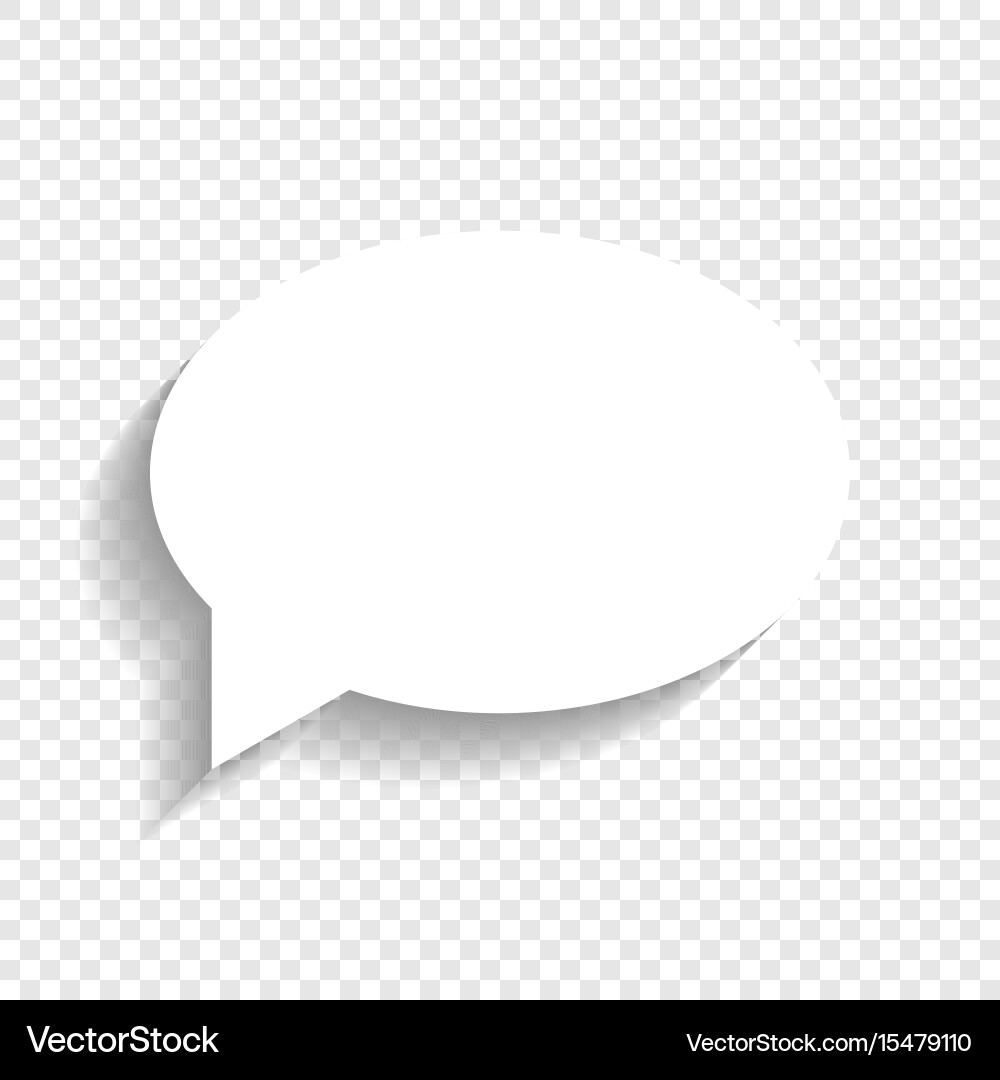 Speech bubble icon white with soft vector image