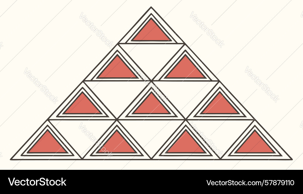Symmetrical triangular pattern dynamic geometric Vector Image