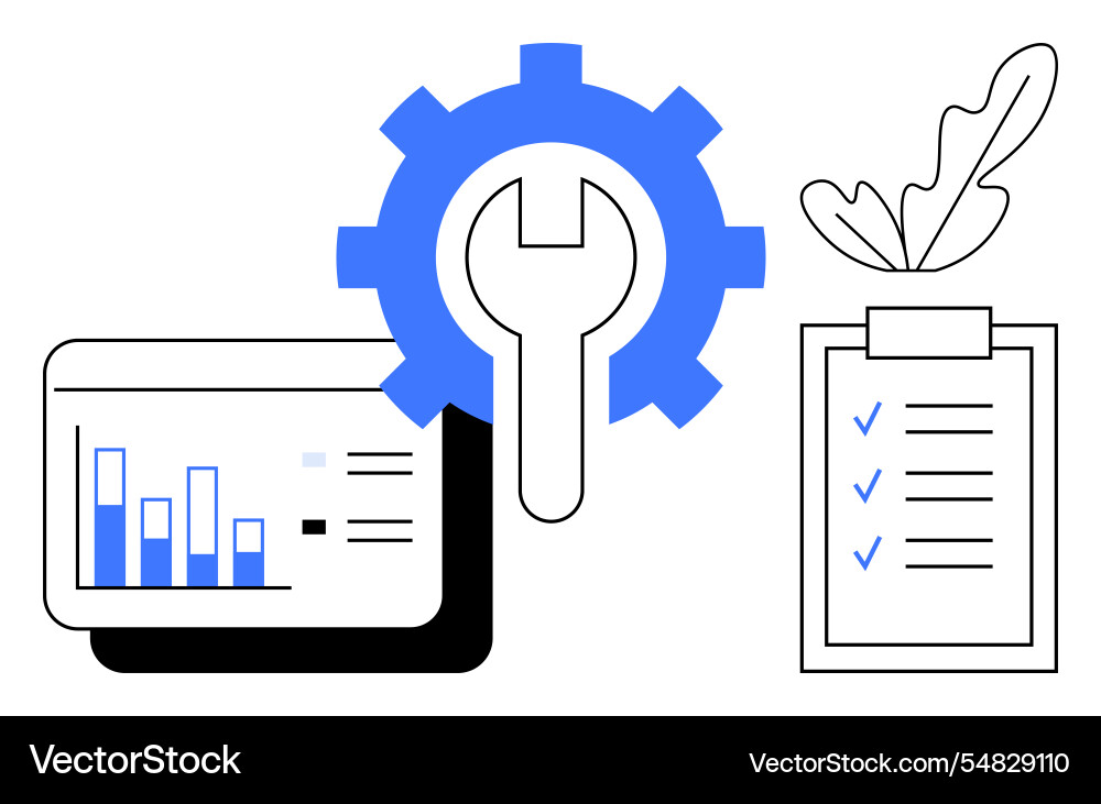Tools and checklist for data analysis project Tools and checklist for data analysis project vector image