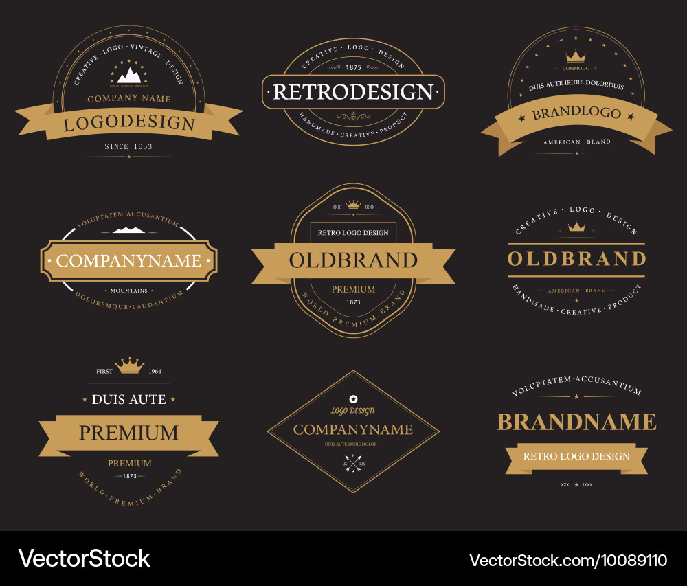 Vintage Retro Banners & Labels Vector Image
