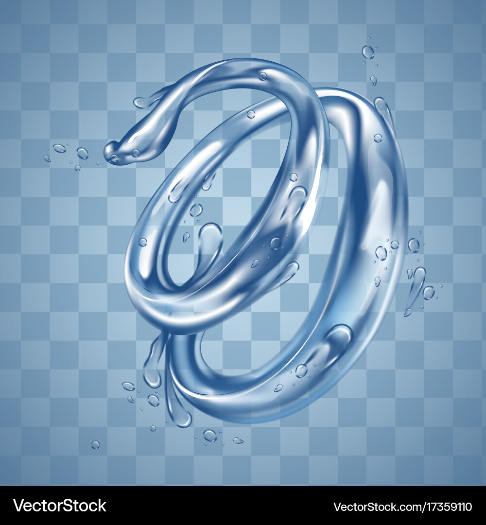 Water stream effect in form of round circles vector image