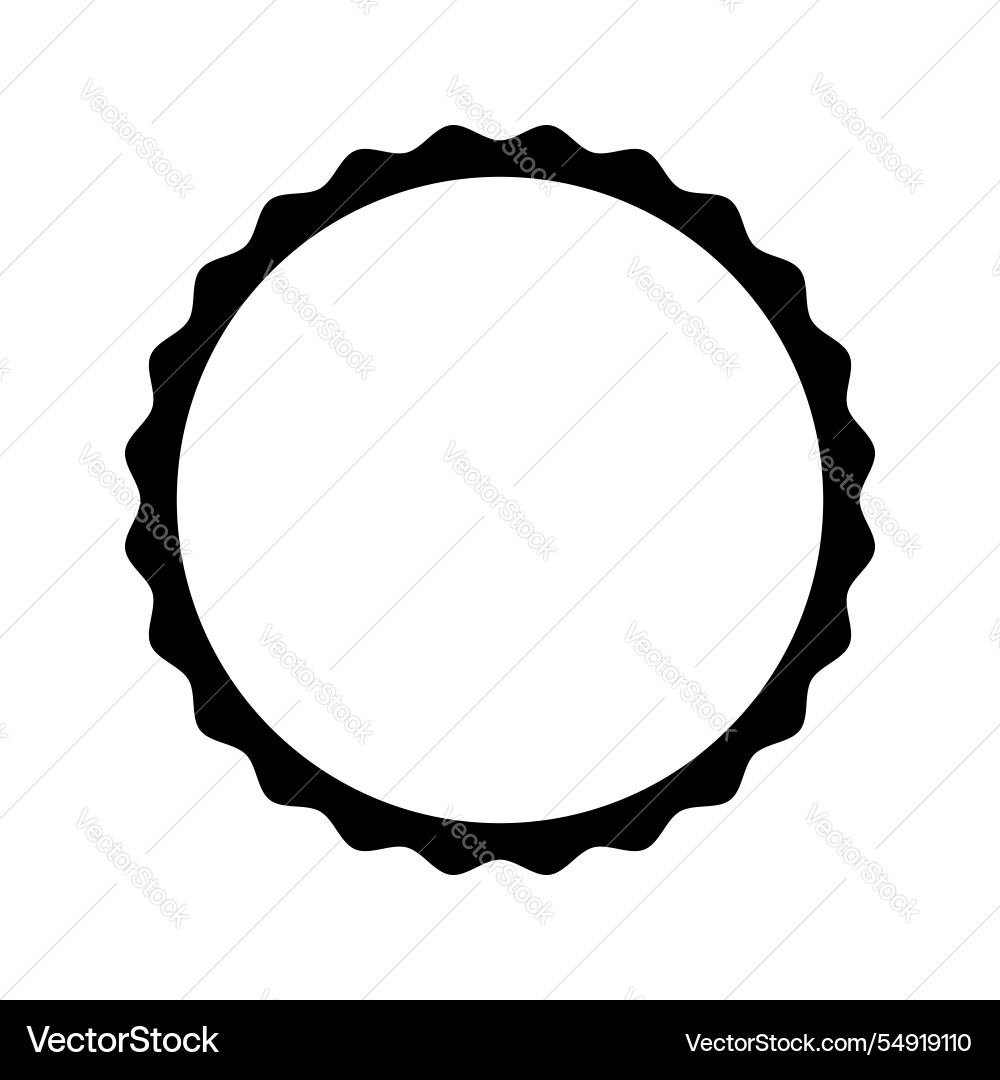Wiggly circle frame round shape with wavy borders Vector Image