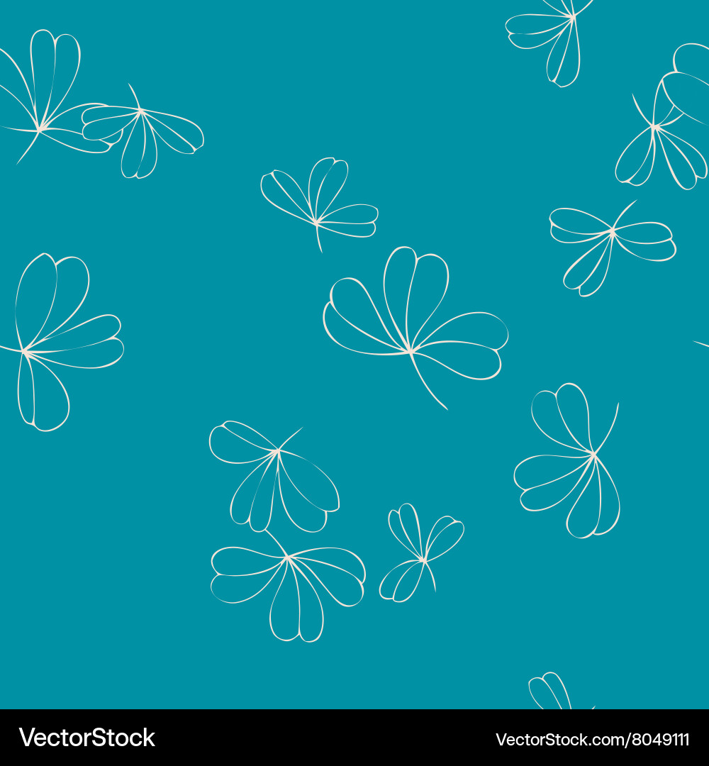 Abstract seamless pattern with trefoils vector image
