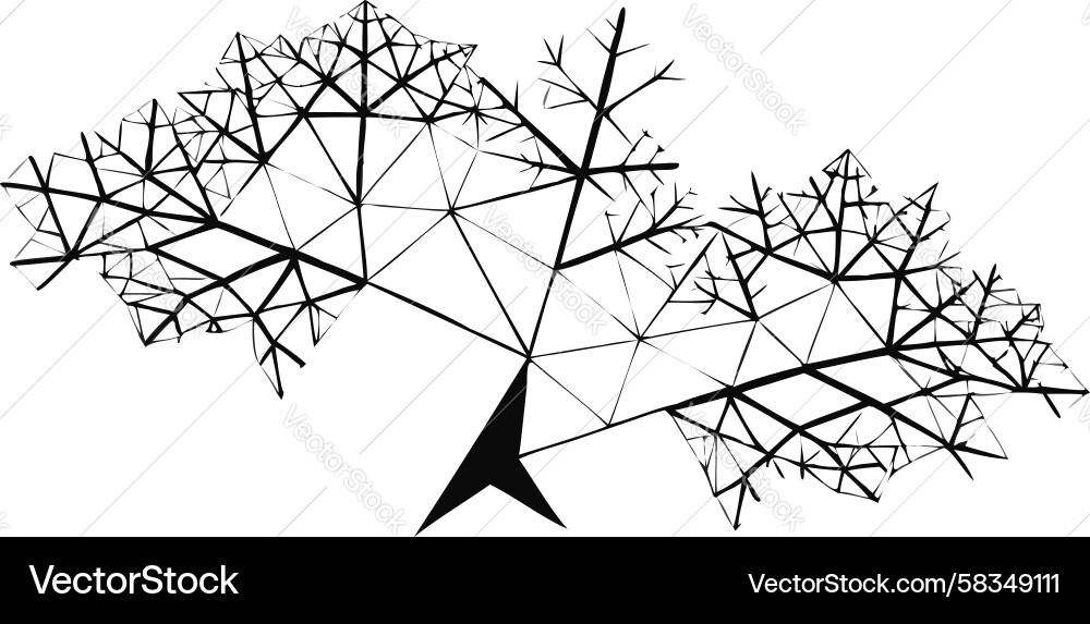 Complex Fractal Tree Structure Vector Image