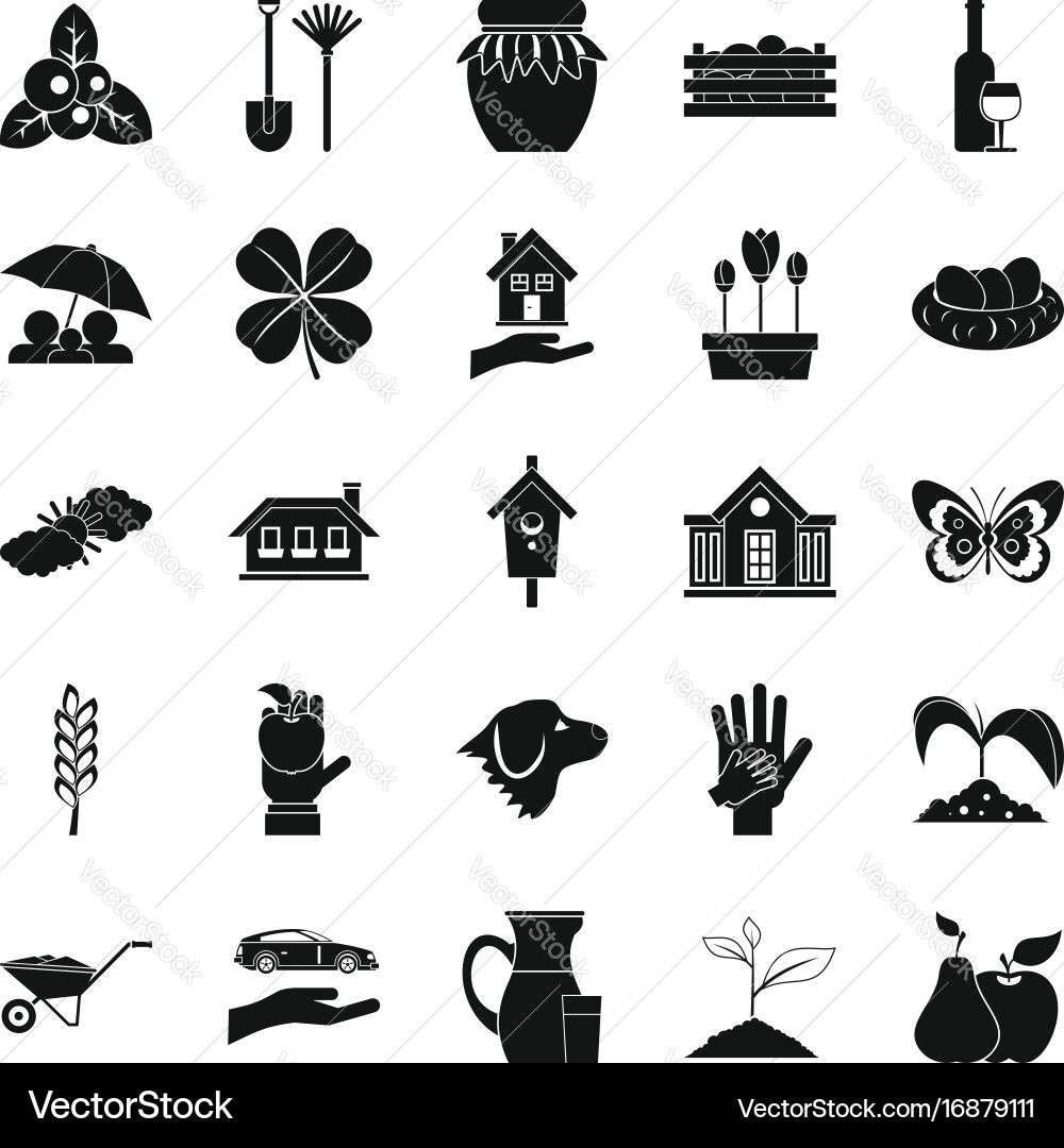 Girder icons set simple style Vector Image