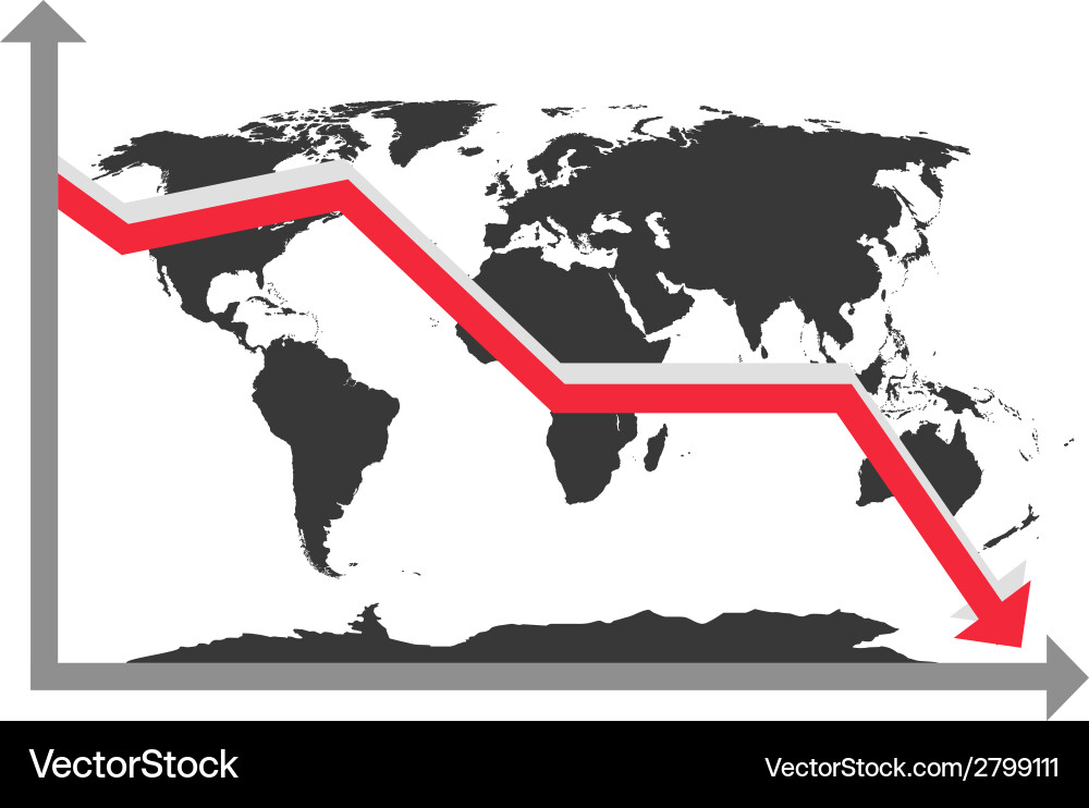 Global Map Data Visualization vector image