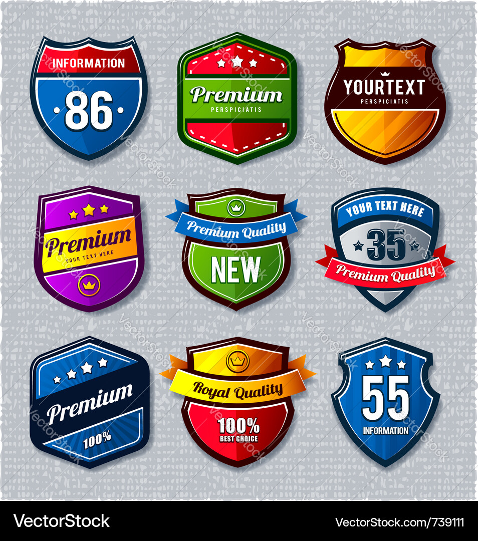 Retro Badge Collection Vector Image