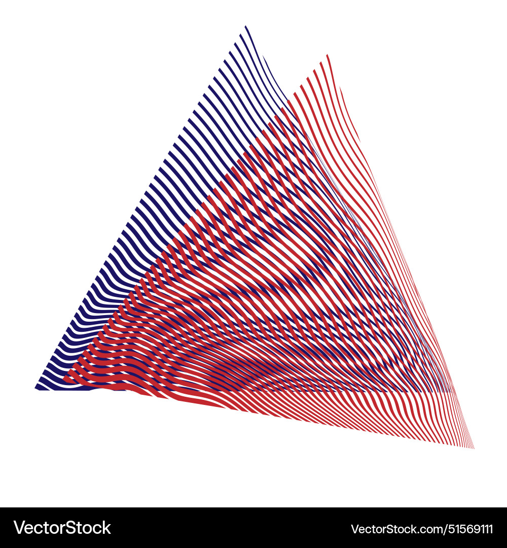 Set of two triangular forms with moire effect Set of two triangular forms with moire effect Vector Image