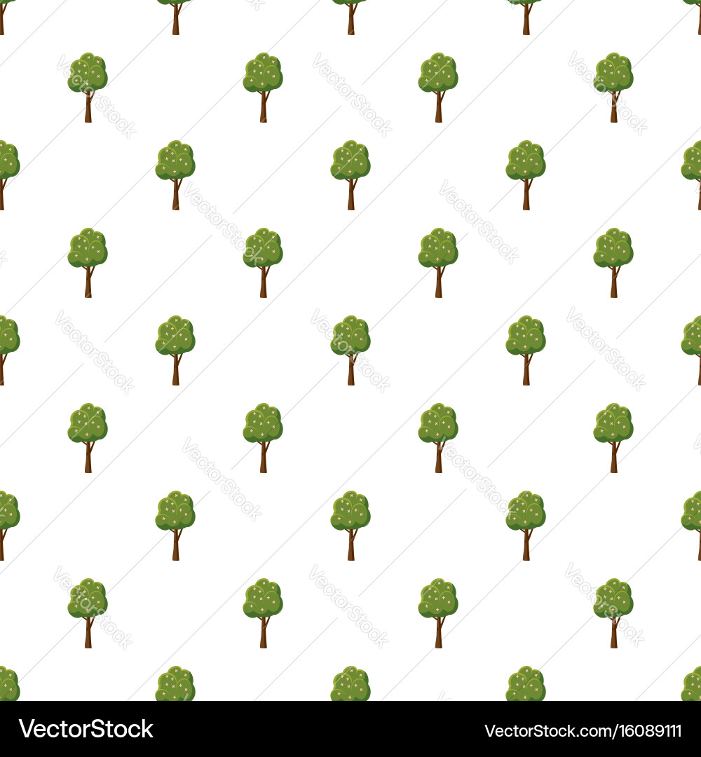 Tree with flowers pattern vector image