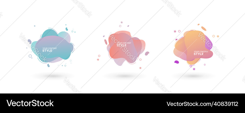 3 liquid abstract element design with gradient 3 liquid abstract element design with gradient Vector Image