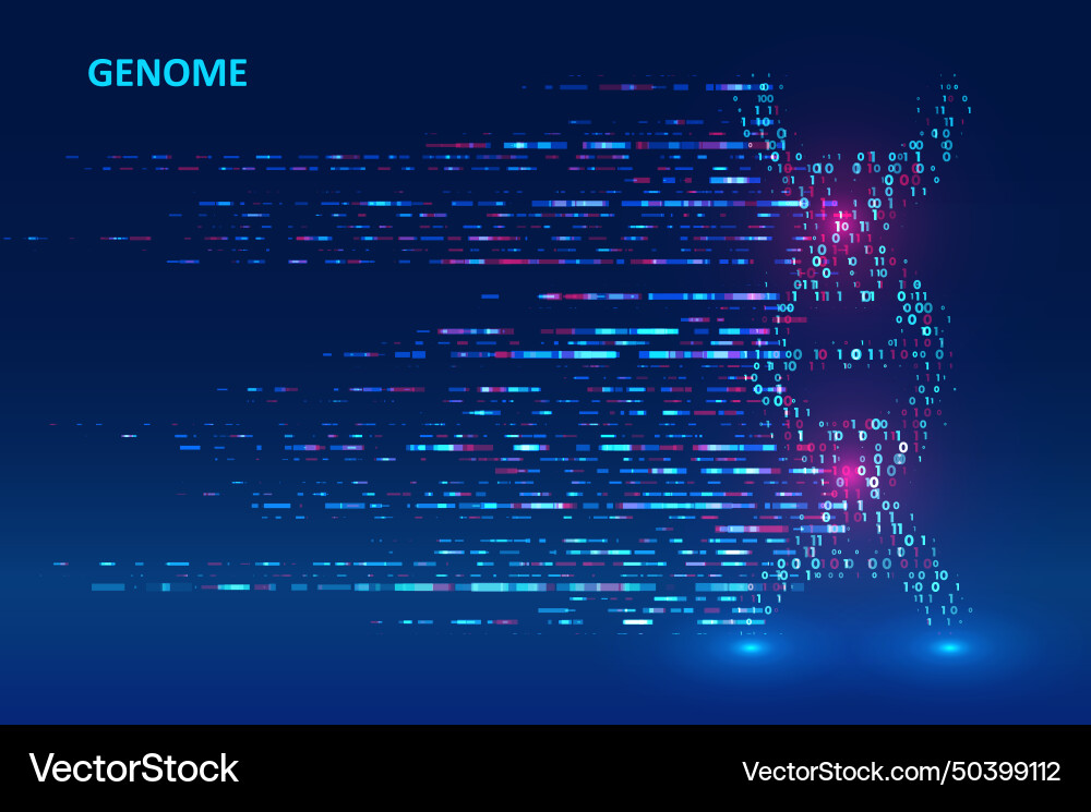 Big genomic data visualization Big genomic data visualization vector image